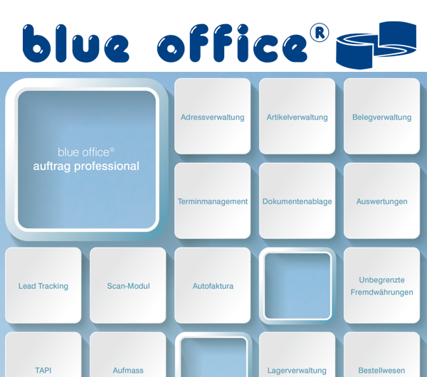 Warenwirtschaft für Unternehmen:   blue office® ERP